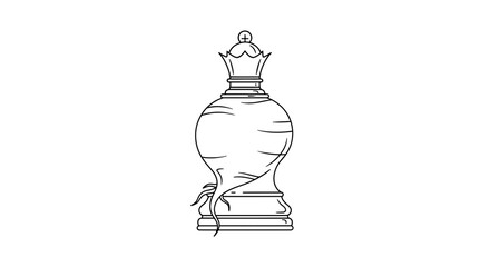 Fototapeta premium Chess Queen Turnip Hybrid - Unique Strategy Game Piece