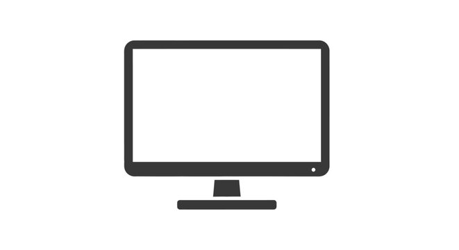 Computer monitor on a stand.