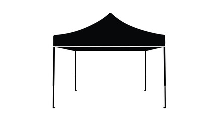 Pop up tent silhouette on a white background © msunny93