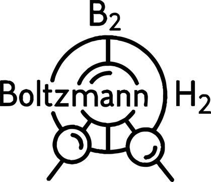 Boltzmann scientific molecular structure diagram