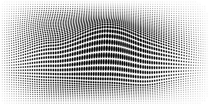 Vector halftone geometric background. Grunge abstract half tone dotted texture. Monochrome graphic for print, dtp or presentation. Vintage style design