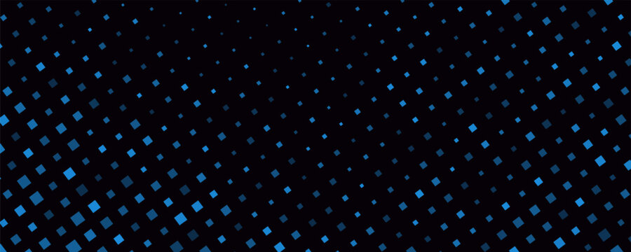 Donkerblauwe vector moderne geometrische cirkel abstracte achtergrond. Gestempelde structuursjabloon. Geometrisch patroon in halftoonstijl met verloop.