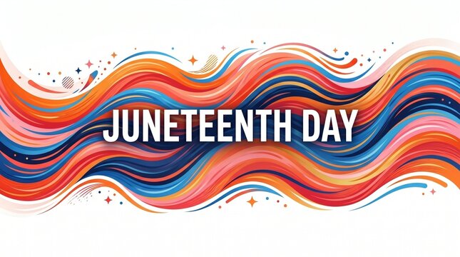 Juneteenth day celebration colorful vector background