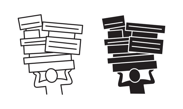 multitasking overload icon, element icon for design branding, print, web, mobile app, and digital media