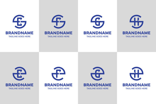 Letters SE SF SG SH ZE ZF ZG ZH Monogram Logo, for ES FS GS HS EZ FZ GZ HZ initials brand