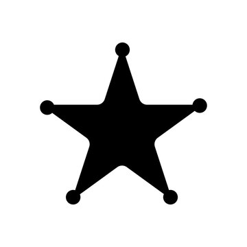 Sherif star icon for apps and web sites trendy style on white background..eps