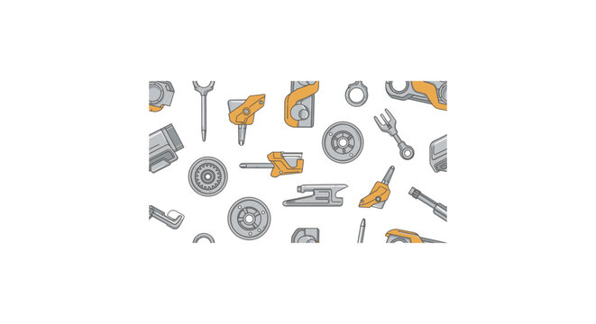 Seamless pattern of various archery equipment and target practice icons.