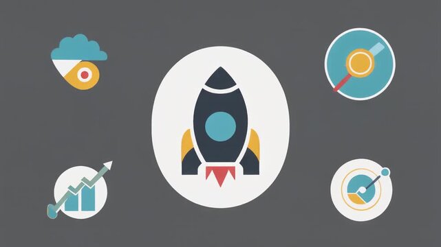 Simple geometric shapes vector illustration, flat minimal design