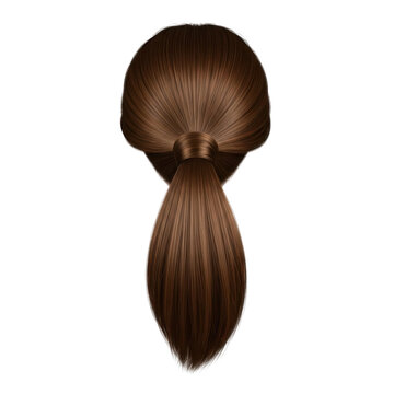 elegant brown human hair toupee top piece for men isolated on transparent background
