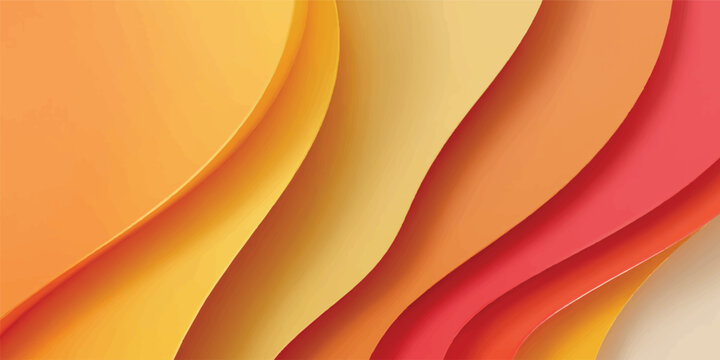 An abstract orange wave background design featuring gold gradient curves and light vector lines for a modern motion texture illustration wallpaper