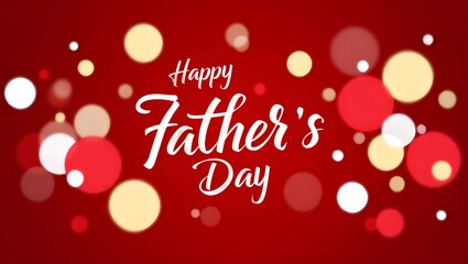 Naklejka premium Happy father's day greeting with red background