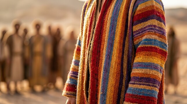 A colorful coat of many colors from the story of Joseph.