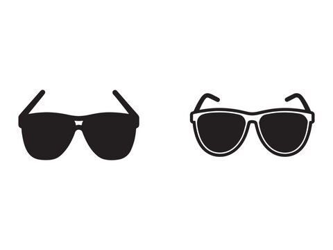 Two pairs of sunglasses with different frame designs and colors on white background  eyewear fashion accessories