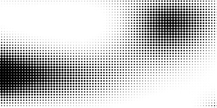 Abstract black hexagram star halftone pattern with organic liquid shapes on white background