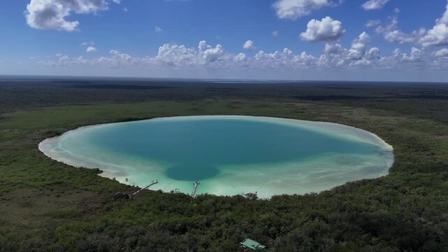 Mexico Kaan Luum Lagoon Drone Aerial