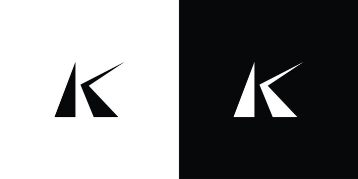 Sharp and modern letter K initials logo design