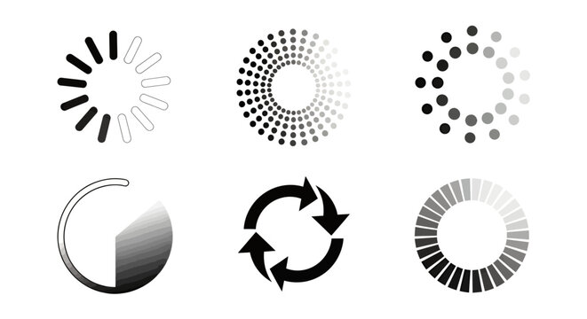 Abstract Circular Patterns and Ring Dots Graphic Elements.