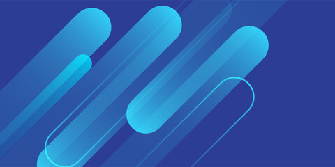 Abstract blue diagonal shapes and lines with geometric design © Rayyan