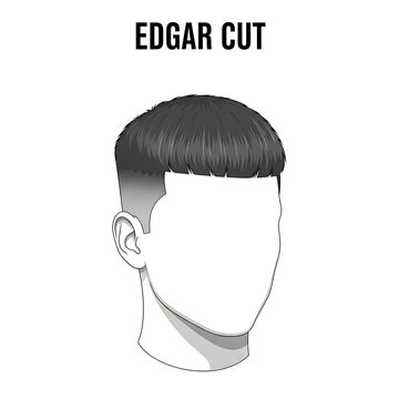 A man with a stylish edgar cut hairstyle and a fade