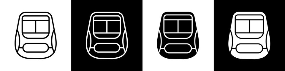 High Speed Train black and white icon design concept   © okta