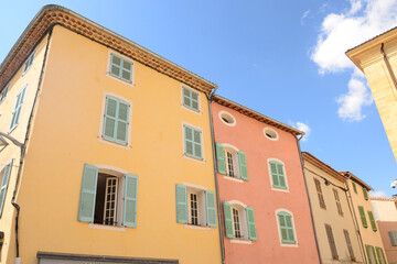 Fototapeta premium Colorful houses in Sainte Baume, France