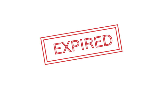 Red Expired Stamp - Time Running Out Concept
