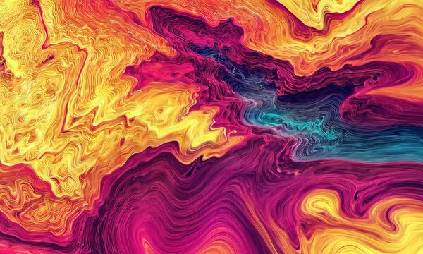 Vibrant psychedelic contour line animation with flowing topographic patterns for dynamic abstract motion backgrounds
