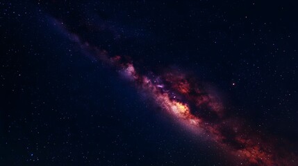 Fototapeta premium Vibrant milky way galaxy band with stars in deep night sky