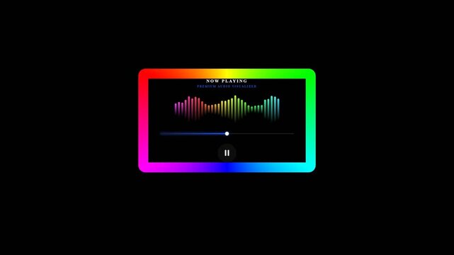 Digital Music Player with Colorful Sound Waves