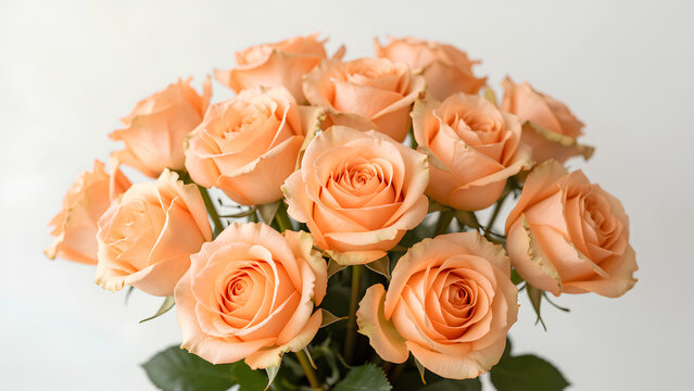 bouquet of light orange roses