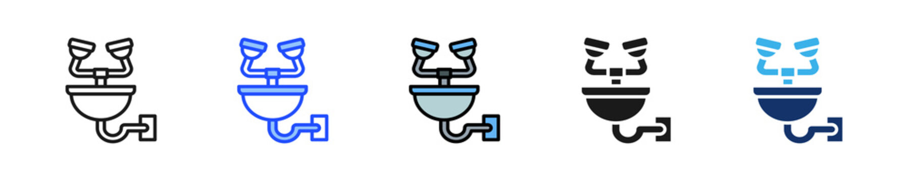 Eye Wash Icon Collection With Multiple Styles