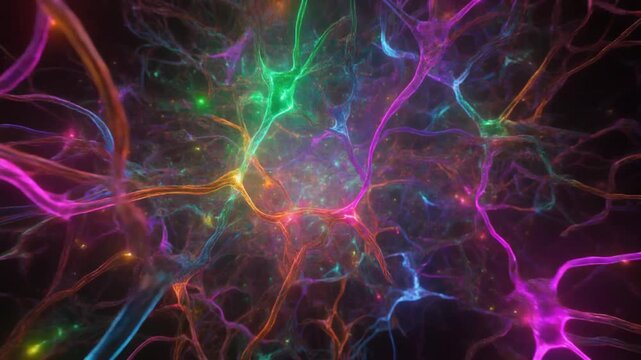 Flying Through Colorful AI Neural Network with Token Visualization and LLM Algorithms 4k