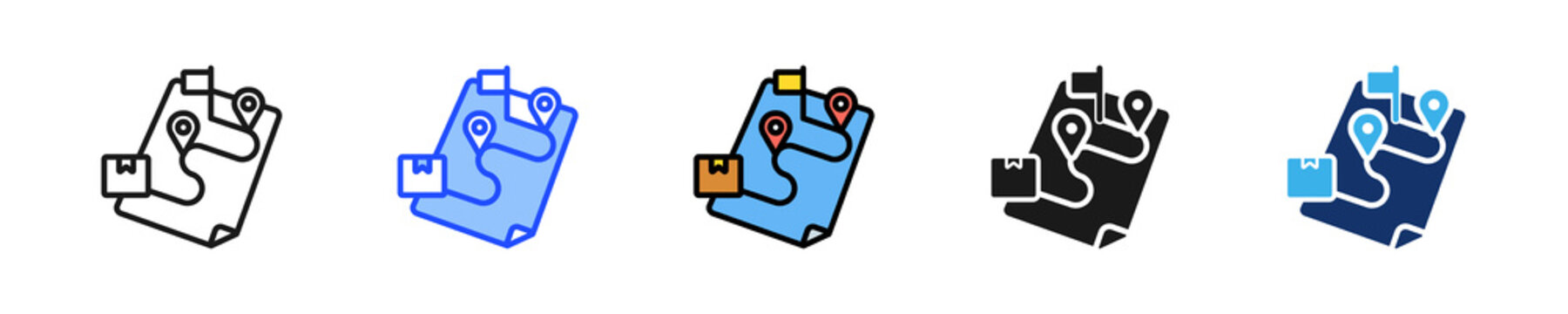 Product Roadmap Icon Collection With Multiple Styles