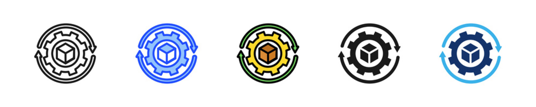 Product Change Icon Collection With Multiple Styles