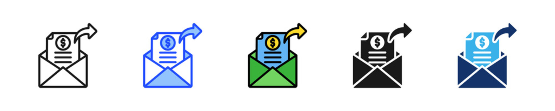 Rfq Process Icon Collection With Multiple Styles