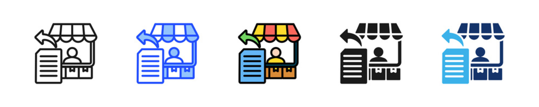 Supplier Exit Plan Icon Collection With Multiple Styles