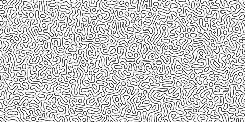 Abstract background with flowing organic lines and chaotic patterns. Modern design with retro texture  perfect for creative posters and textile backgrounds. © Alfin
