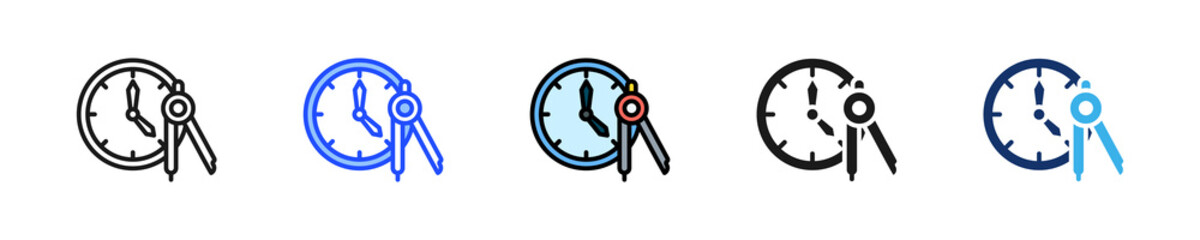 Naklejka premium Calibration Icon Collection With Multiple Styles