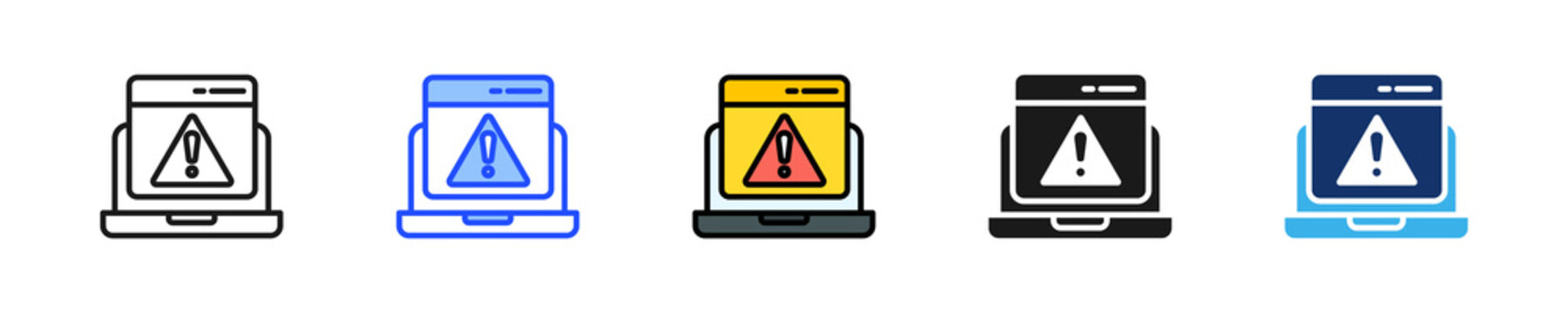 Fault Log Icon Collection With Multiple Styles