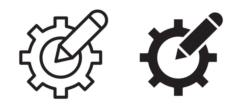 Customization icon In Flat and stroke Style Vector For App, UI, Websites. Black Vector Illustration.