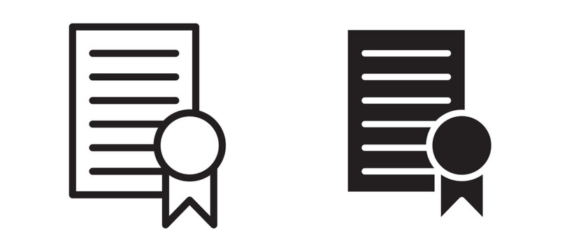 Declarations icon In Flat and stroke Style Vector For App, UI, Websites. Black Vector Illustration.