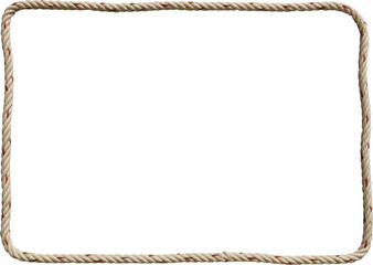 Realistic rectangular rope frame and picture frame border. © Sakunrat