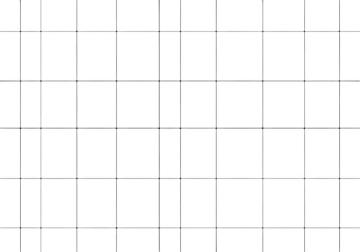 Geometric grid pattern consisting of thin black intersecting lines creating rectangles and squares of varying sizes arranged in a repeating sequence isolated on transparent background