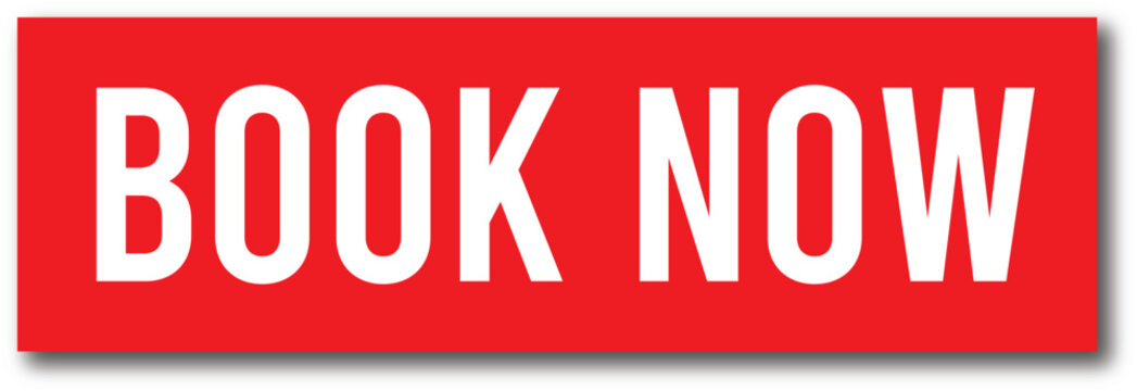 Book Now Red CTA Button Flat UI Design Reservation Hotel Travel Appointment Call to Action Vector Icon