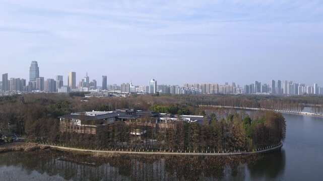 Nanjing Skyline Beside Xuanwu Lake Park