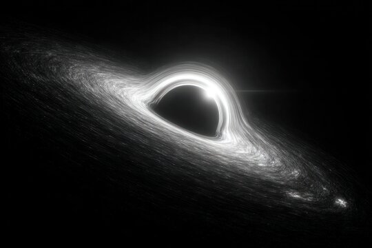 Stunning cosmic visualization of a black hole with accretion disk