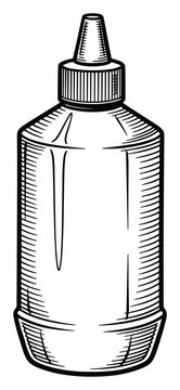 Versatile squeeze bottle liquid dispenser ideal for kitchen sauce condiment food product packaging solutions