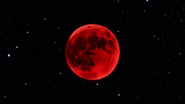 Red Moon Lunar Eclipse Night.