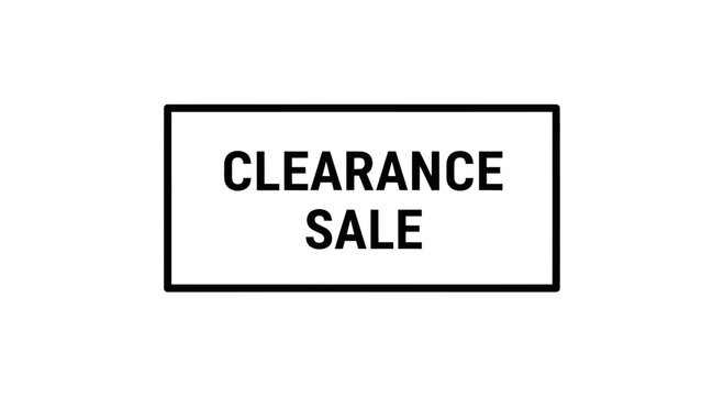 Clearance Sale Sign - Retail Discount Announcement