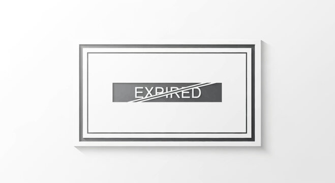 Expired Stamp on White Background - Concept of Outdated or Invalid Status